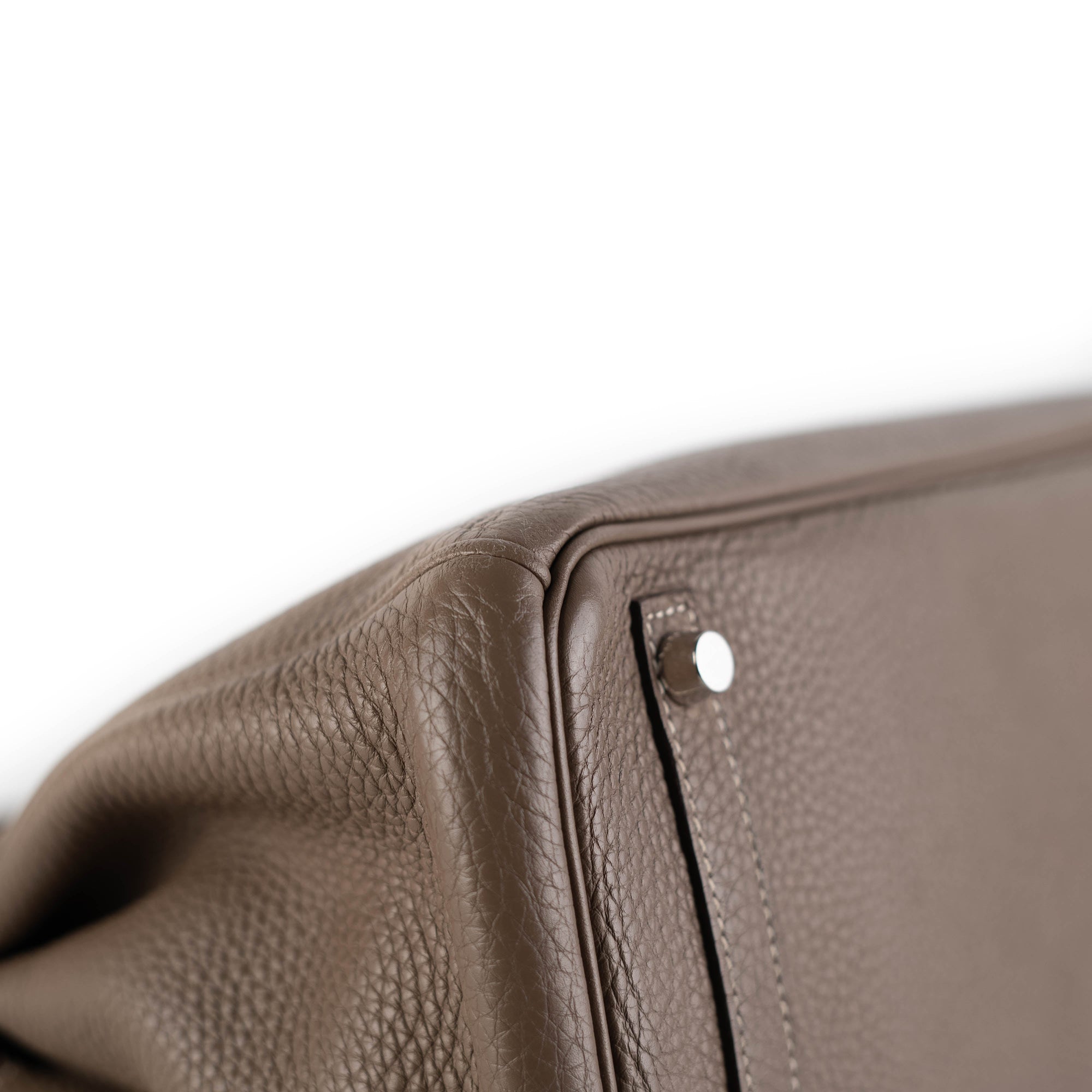 HERMES BIRKIN 30 Clemence leather Etoupe gray □J Engraving Hand bag 50 –  BRANDSHOP-RESHINE