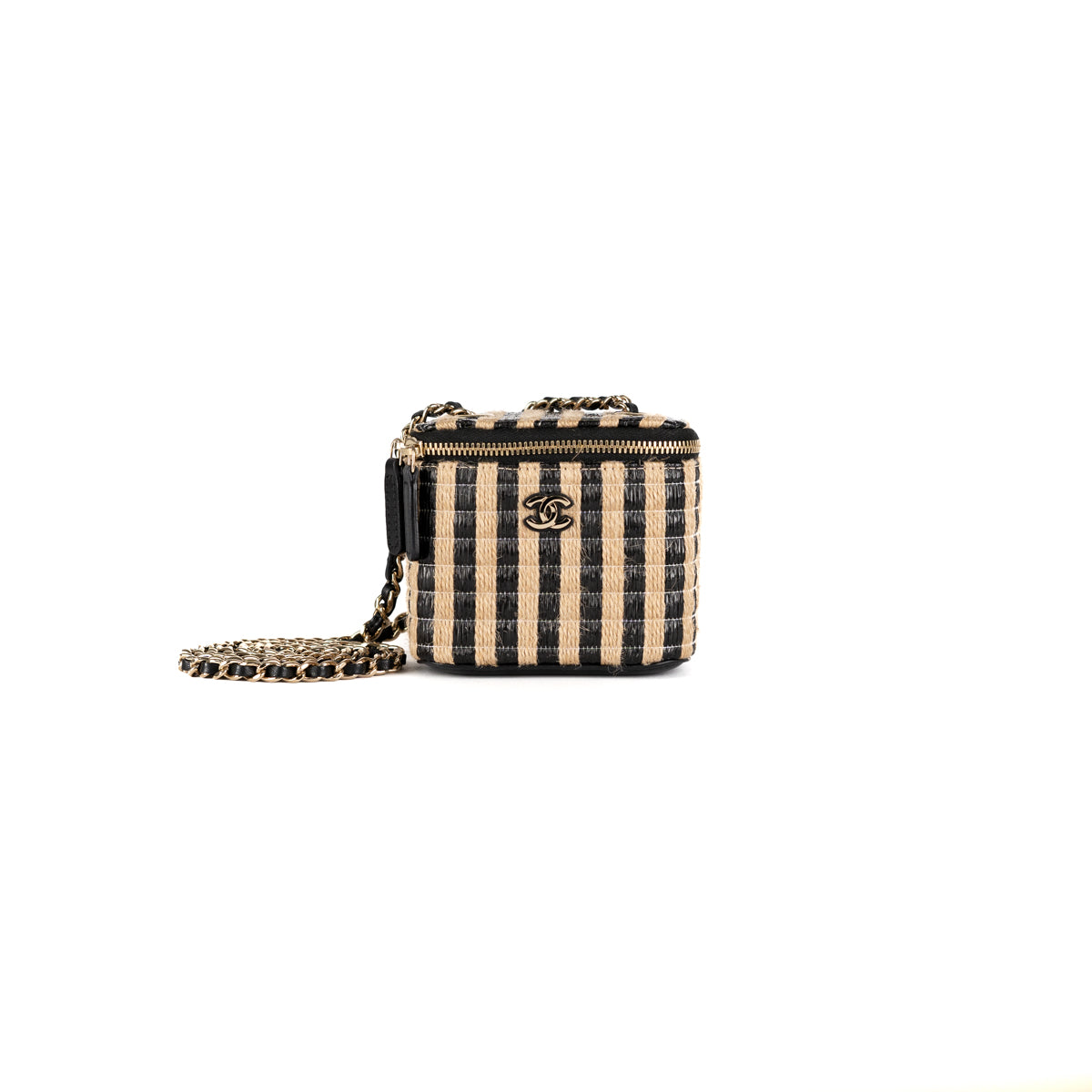 Chanel Raffia Rattan Vanity Case Bag