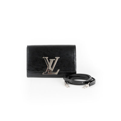 Louis Vuitton Louise Epi Clutch With Strap Black - THE PURSE AFFAIR