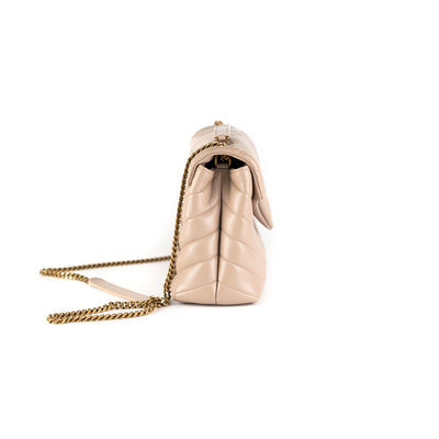 Saint Laurent Small Loulou Dark Beige - THE PURSE AFFAIR