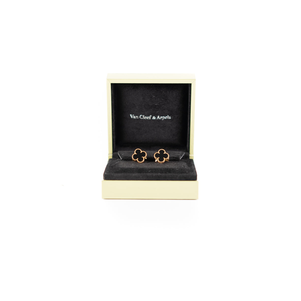 Van Cleef & Arpels Vintage Onyx Gold Earrings - THE PURSE AFFAIR