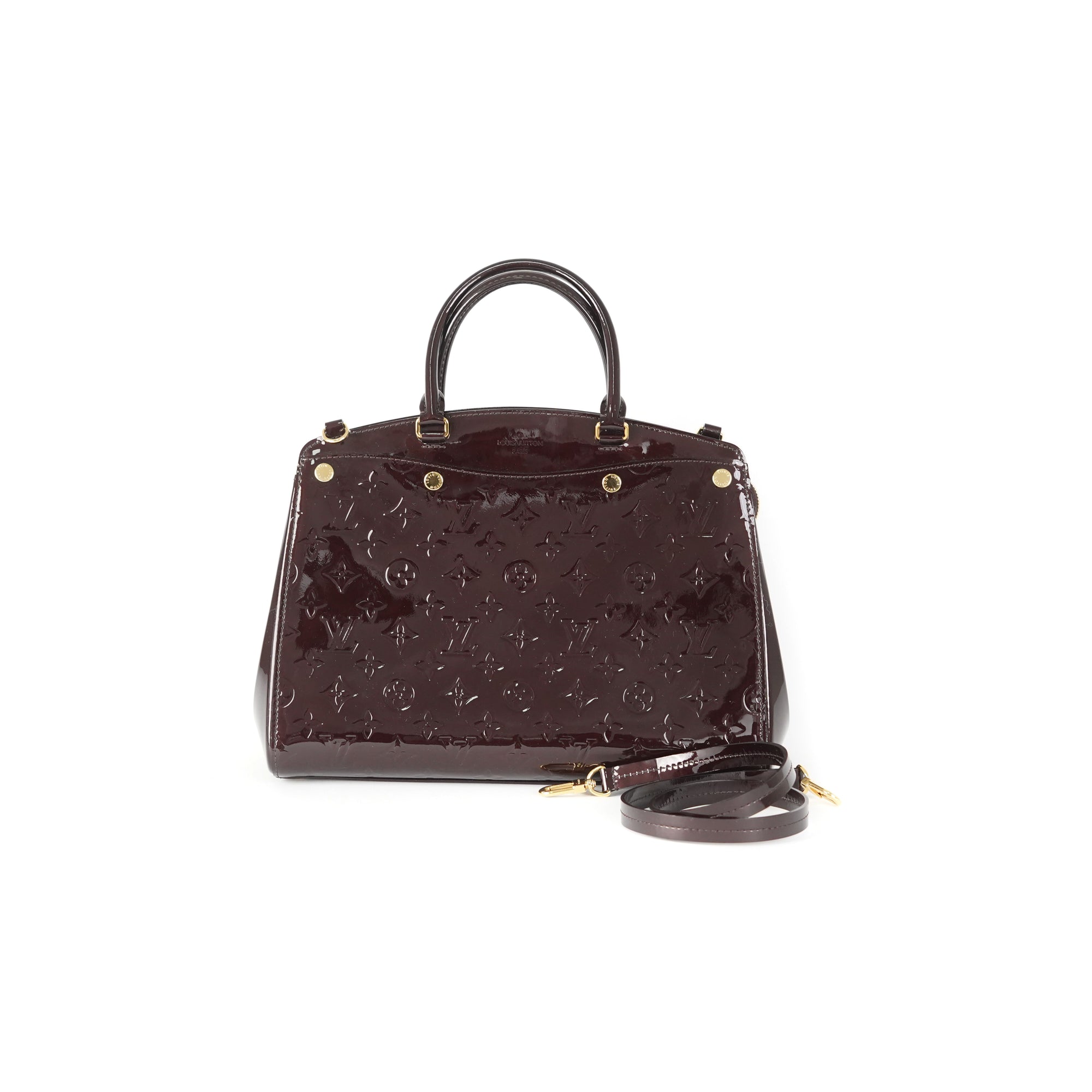 Louis Vuitton Brea MM Amarante Monogram Vernis Bag - THE PURSE AFFAIR