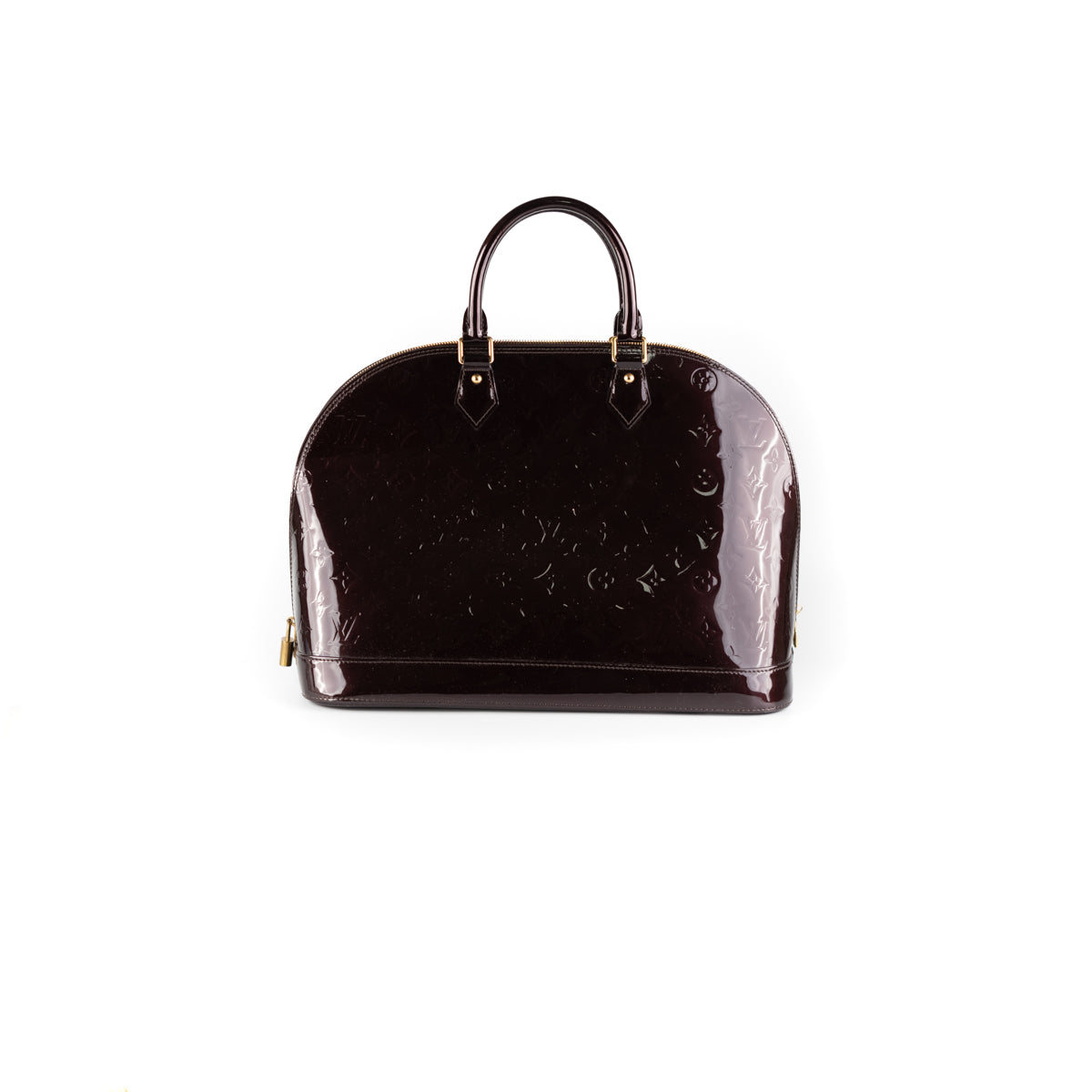 Louis Vuitton Burgundy Amarante Patent Leather Alma GM Bag