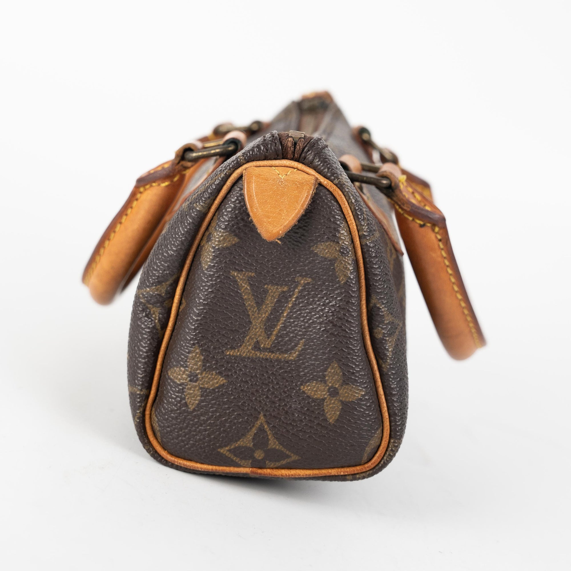 Shop for Louis Vuitton Monogram Canvas Leather Mini Speedy Bag