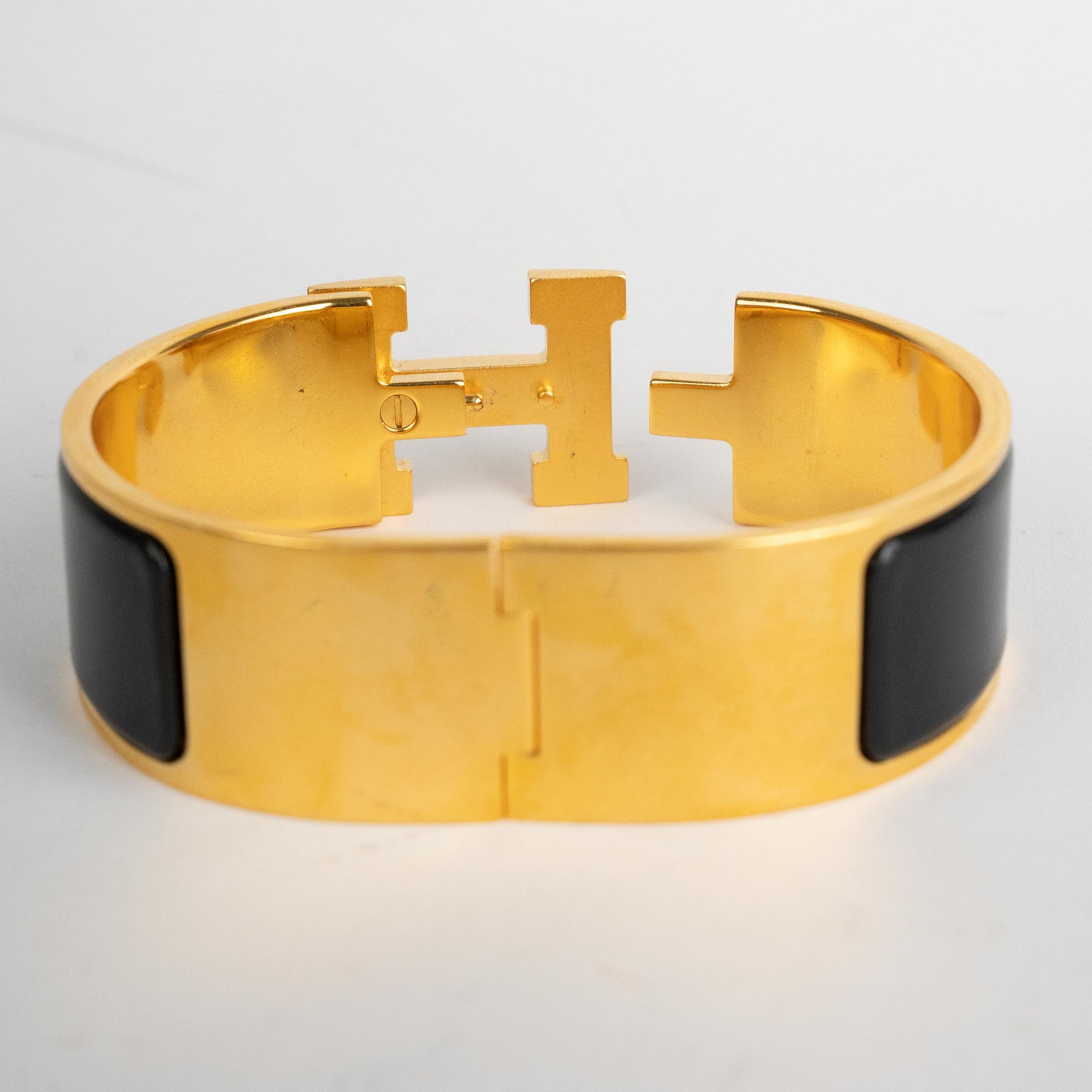 Hermes Clic Clac H Bracelet Black Size GM - THE PURSE AFFAIR