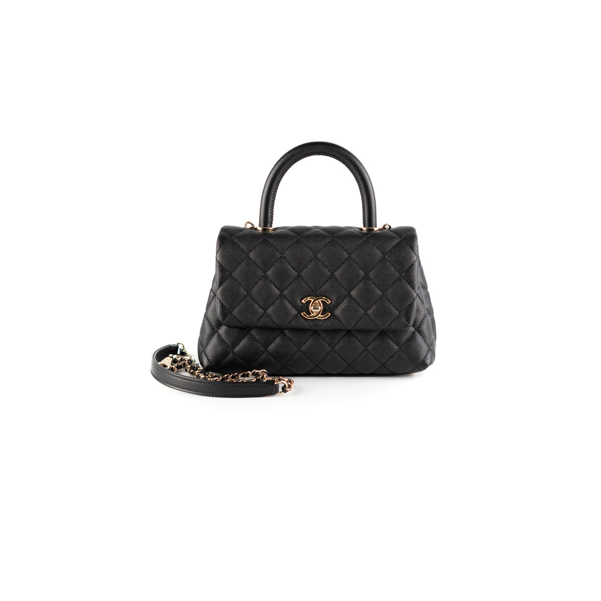 SOLD Chanel Coco Lizard Handle with RHW in Medium size 105  Reetzy
