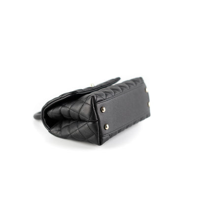 Chanel Coco Handle Flap Small/Mini Bag Black - THE PURSE AFFAIR