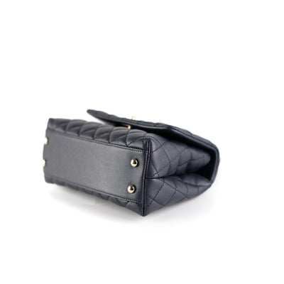 Chanel Coco Handle Navy Small - THE PURSE AFFAIR