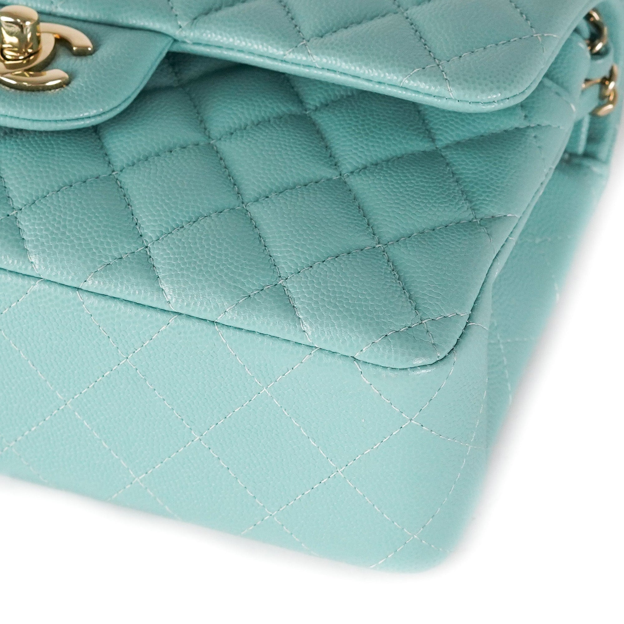 Chanel Jumbo Tiffany Blue - Designer WishBags