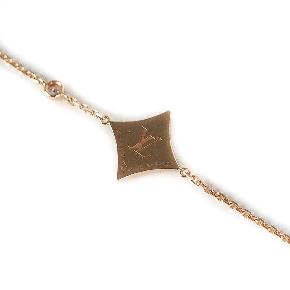 Authentic Louis Vuitton BB Star Blossom 750 18KT White Gold Bracelet  5.75-6.75