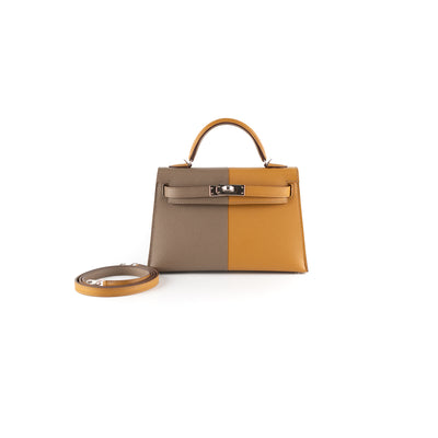 Hermes mini kelly II madame etoupe GHW stamp B