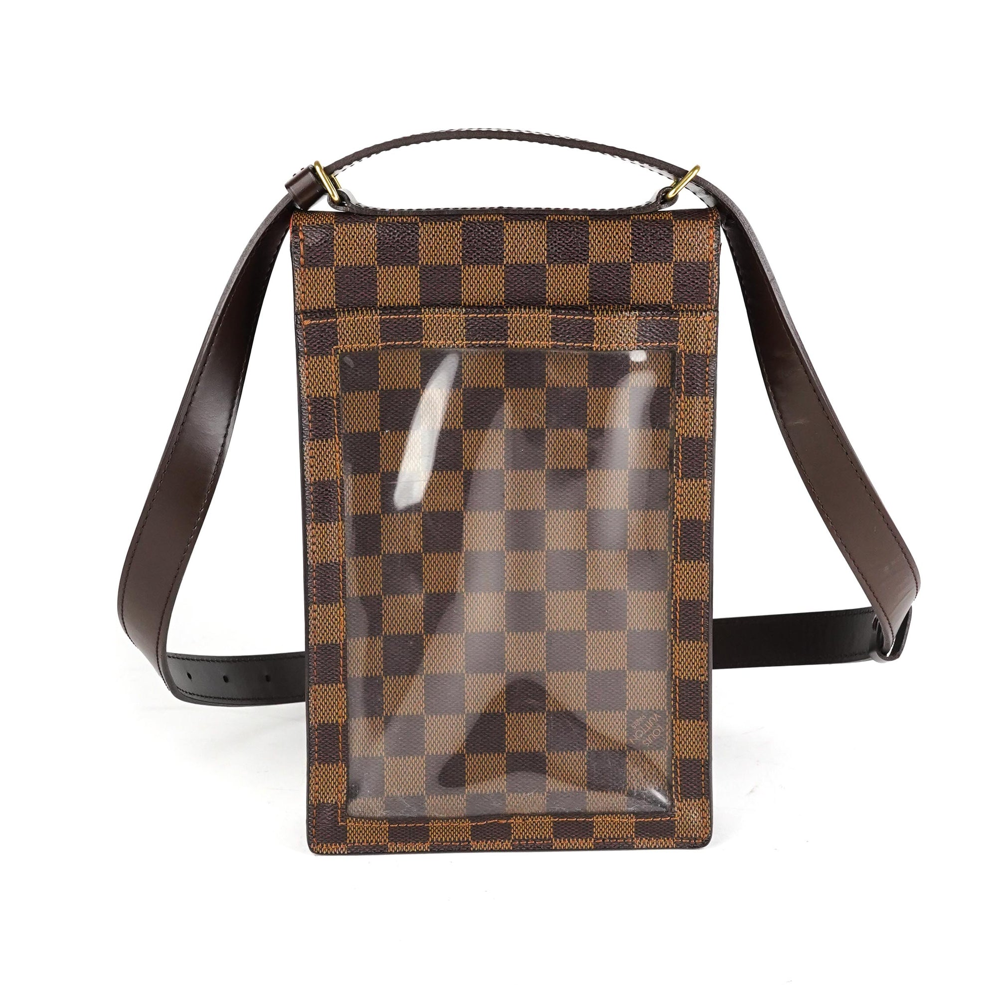 Louis Vuitton Square Cross Body Bag Damier Ebene
