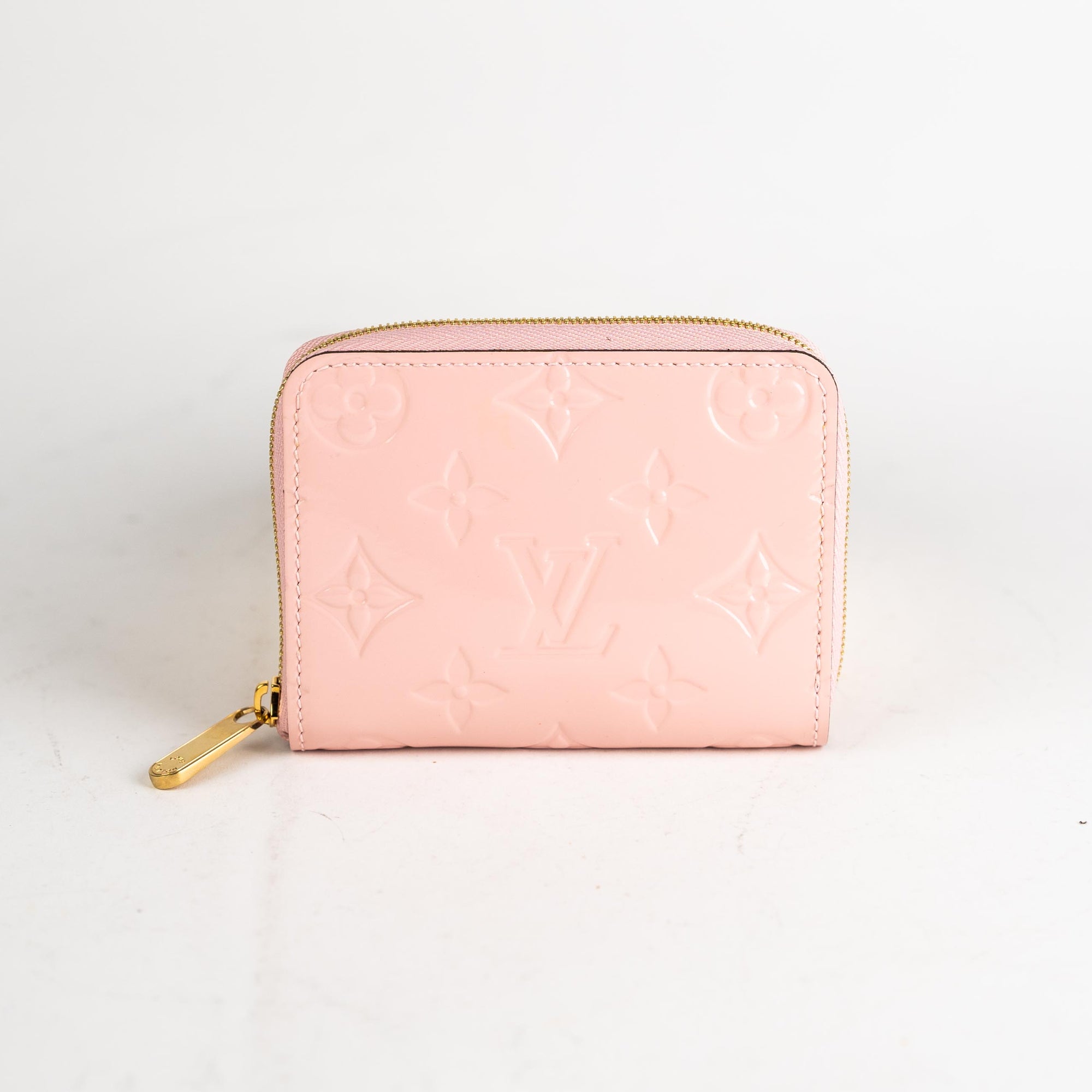 LOUIS VUITTON Zippy Coin Purse Pink M81891 Monogram Vernis Leather