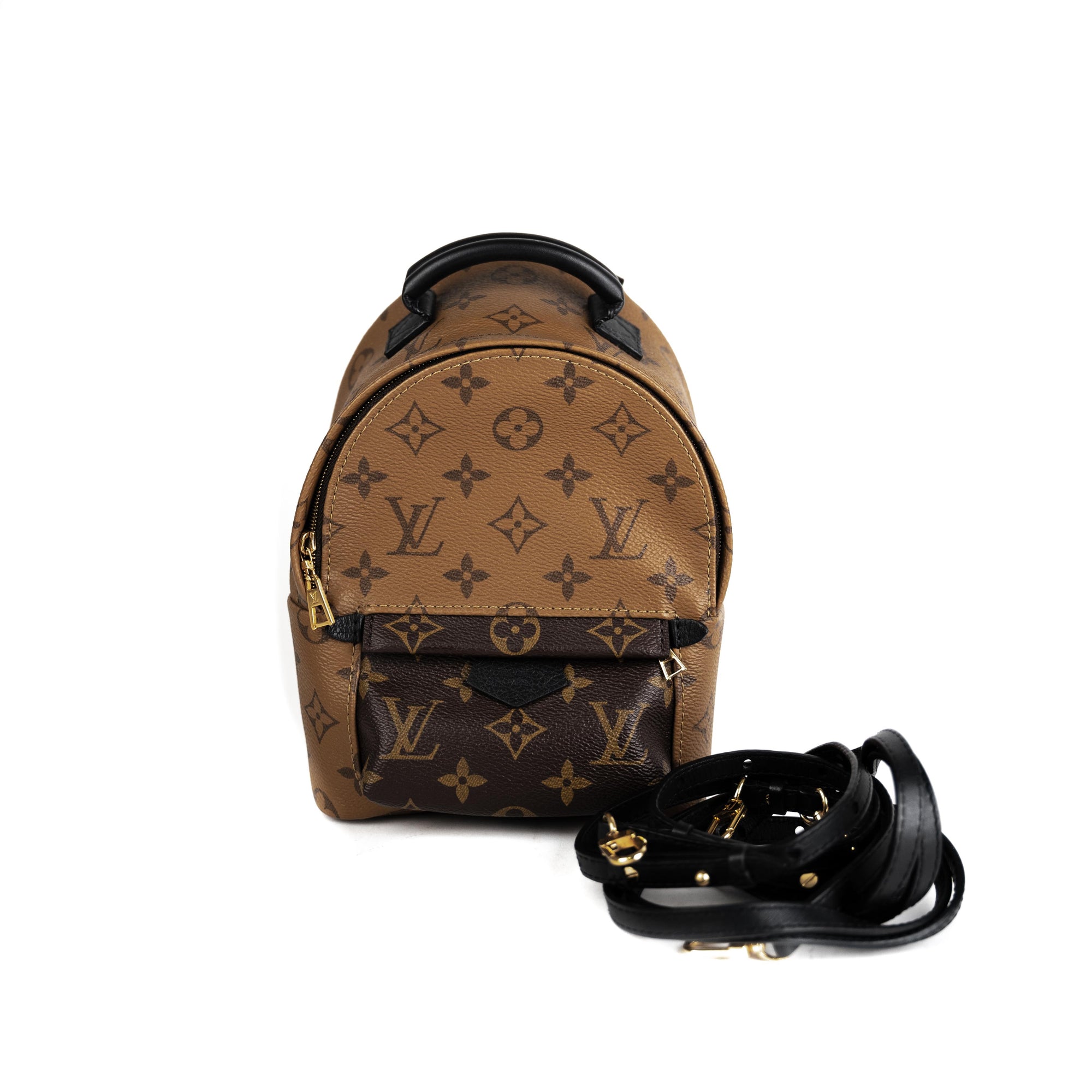Louis Vuitton Soft Trunk Backpack Bag Charm and Key Holder Brown