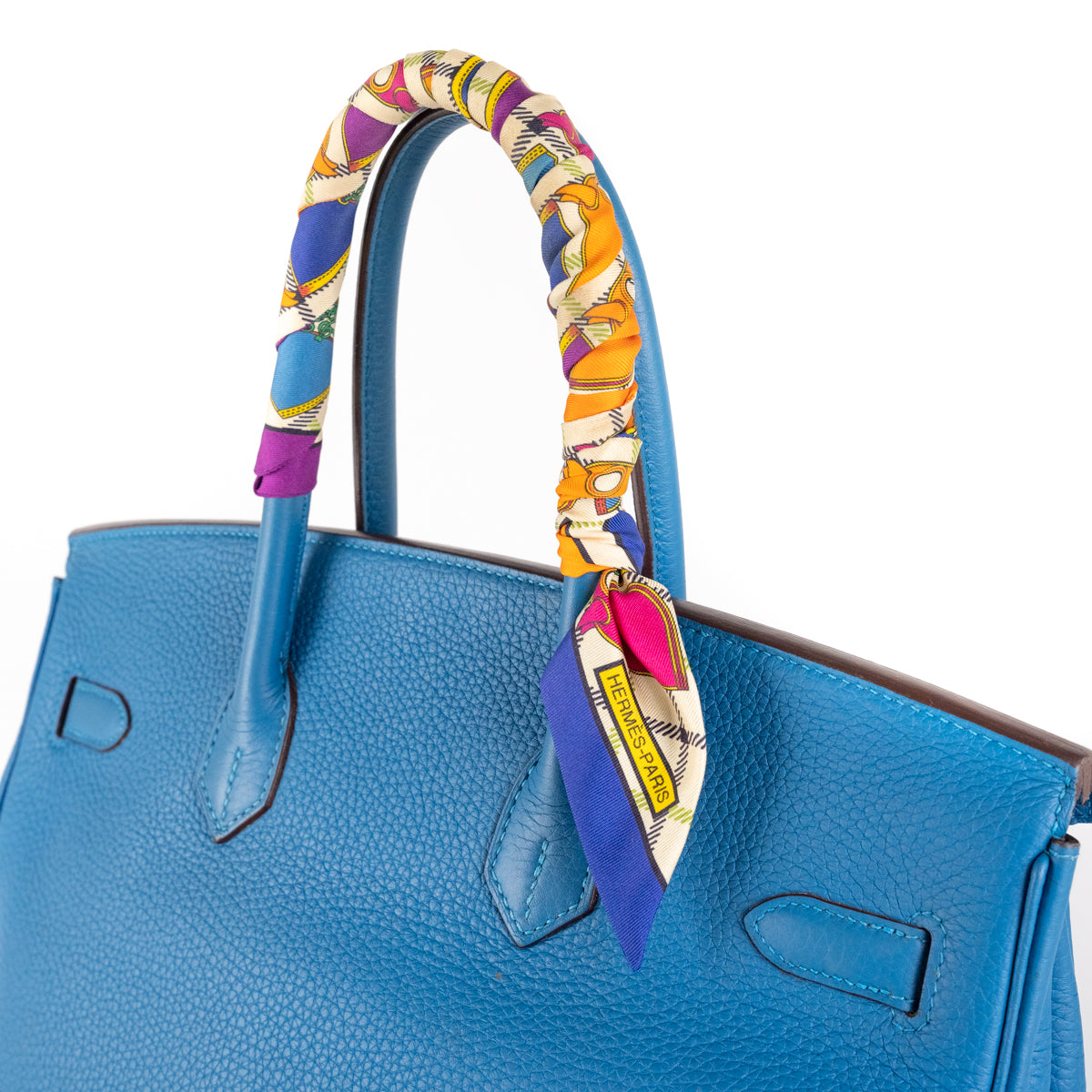 Hermès // 2010 Bleu de Malte Clemence Birkin 35 Bag – VSP Consignment