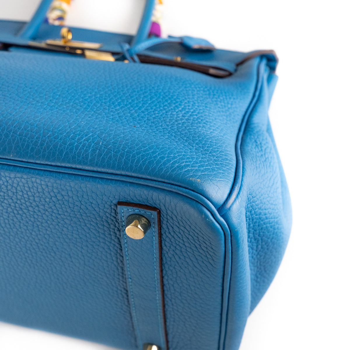 Hermès // 2010 Bleu de Malte Clemence Birkin 35 Bag – VSP Consignment