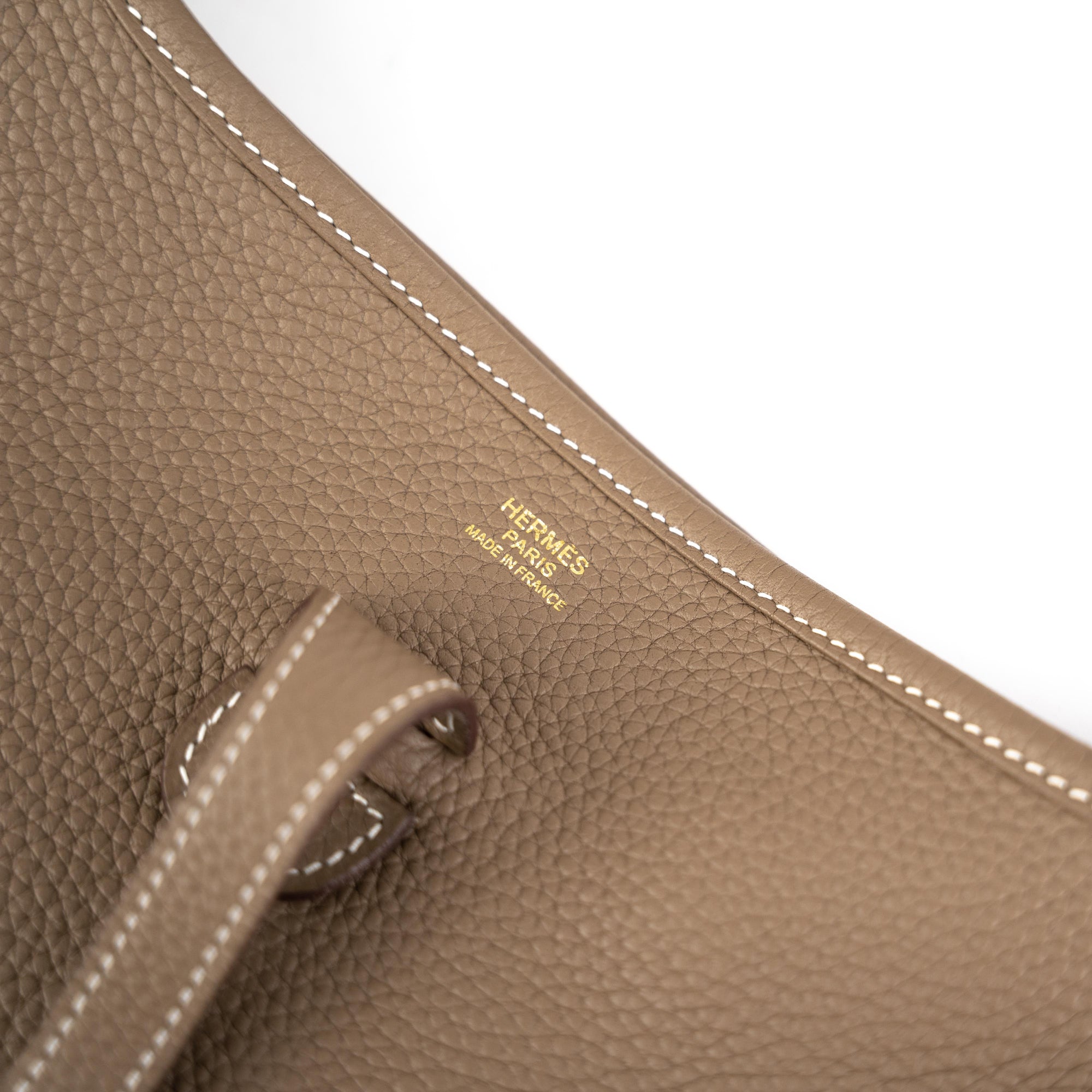 Hermes Etoupe Togo Leather Evelyne 29 Bag – STYLISHTOP