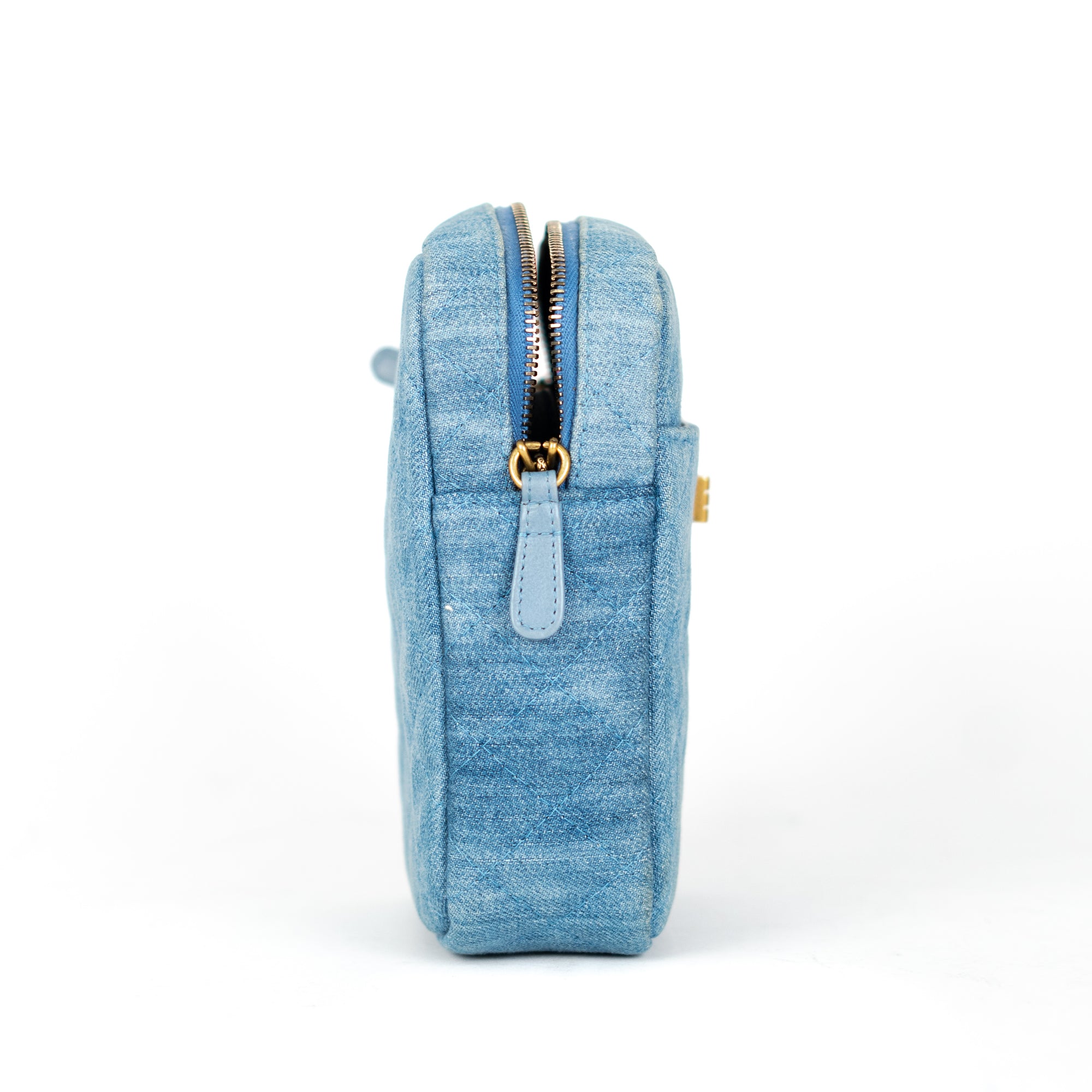 Light Blue Denim Camera Bag