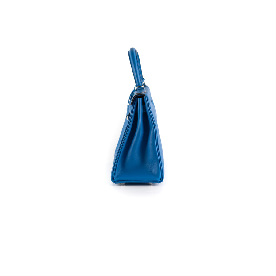 Hermes Kelly 20 Mini Blue Electric Epsom Bag - A stamp - THE PURSE AFFAIR