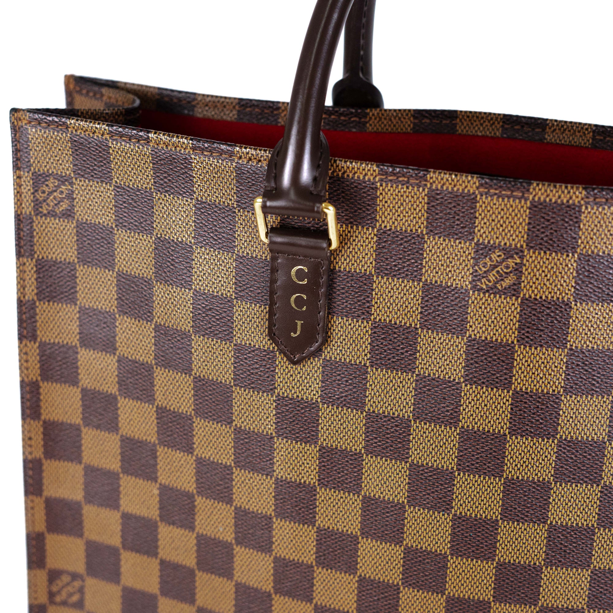 sac cabas louis vuitton sac plat en toile damier enduite ebene et cuir  marron - M51108 – dct - Vuitton - ep_vintage luxury Store - Shopping -  Shoulder - Louis - Monogram - Sac - Bag