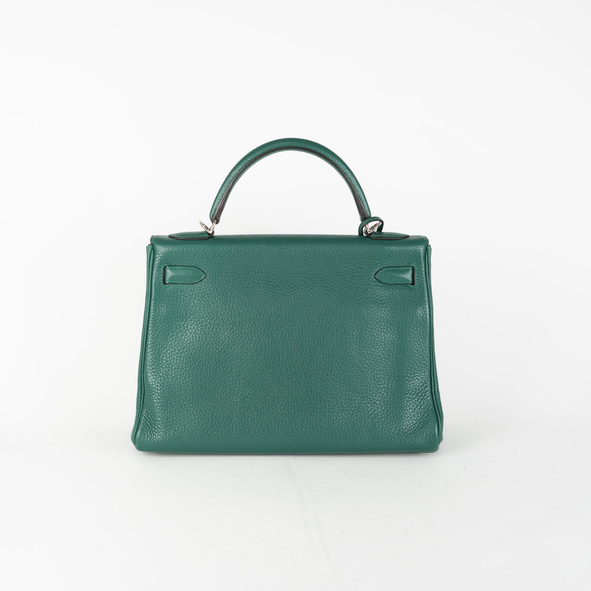 Hermes Kelly 32 Green Malachite Togo - Q Stamp - THE PURSE AFFAIR