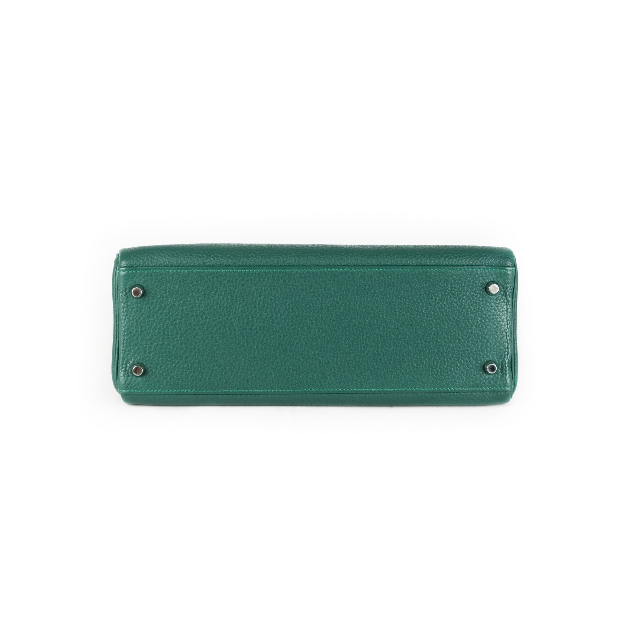 Hermes Kelly 32 Green Malachite Togo - Q Stamp - THE PURSE AFFAIR