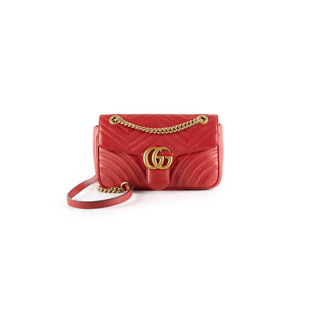 Gucci Mini Marmont Velvet Red - THE PURSE AFFAIR