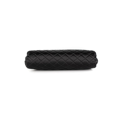 Black Quilted Satin Chanel Evening Bag — Harriett's Closet