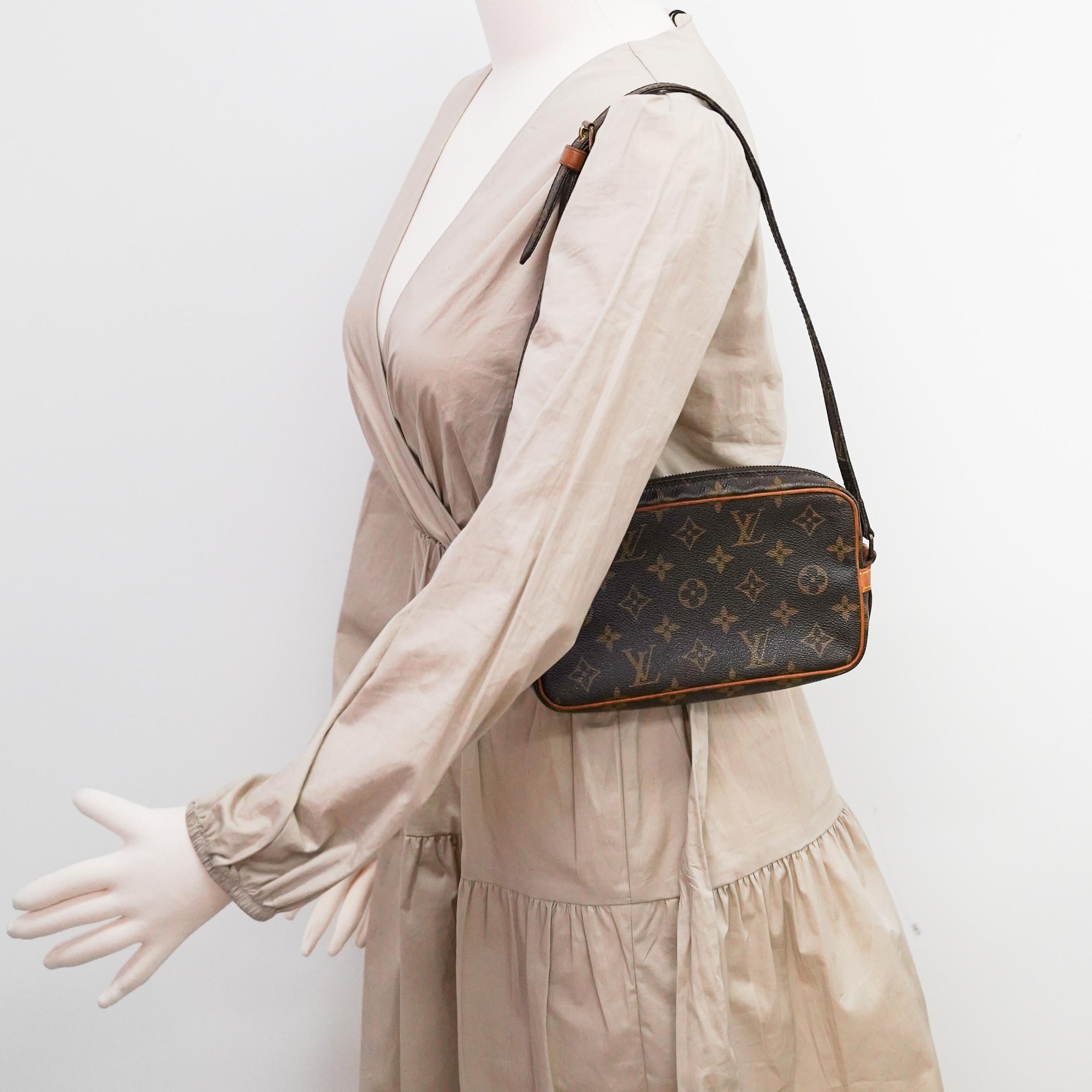 Louis Vuitton Vintage French Co Monogram Bandouliere Crossbody Bag 1222lv26