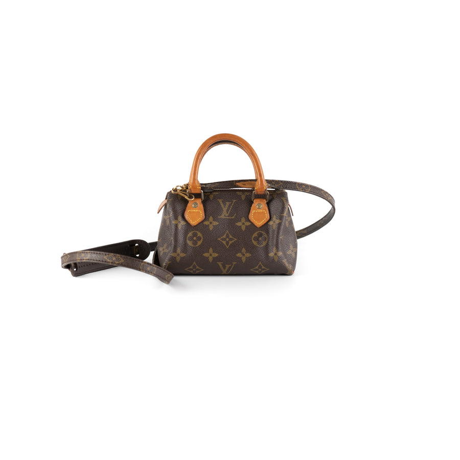 Louis Vuitton Vintage Nano Speedy With Strap Monogram - THE PURSE AFFAIR