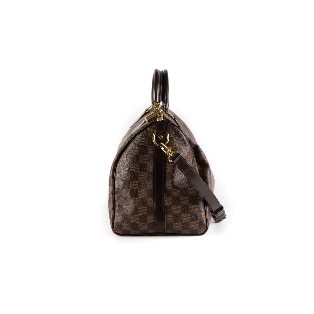Louis Vuitton Damier Ebene Speedy Bandouliere 35 With strap Leather  ref.408837 - Joli Closet