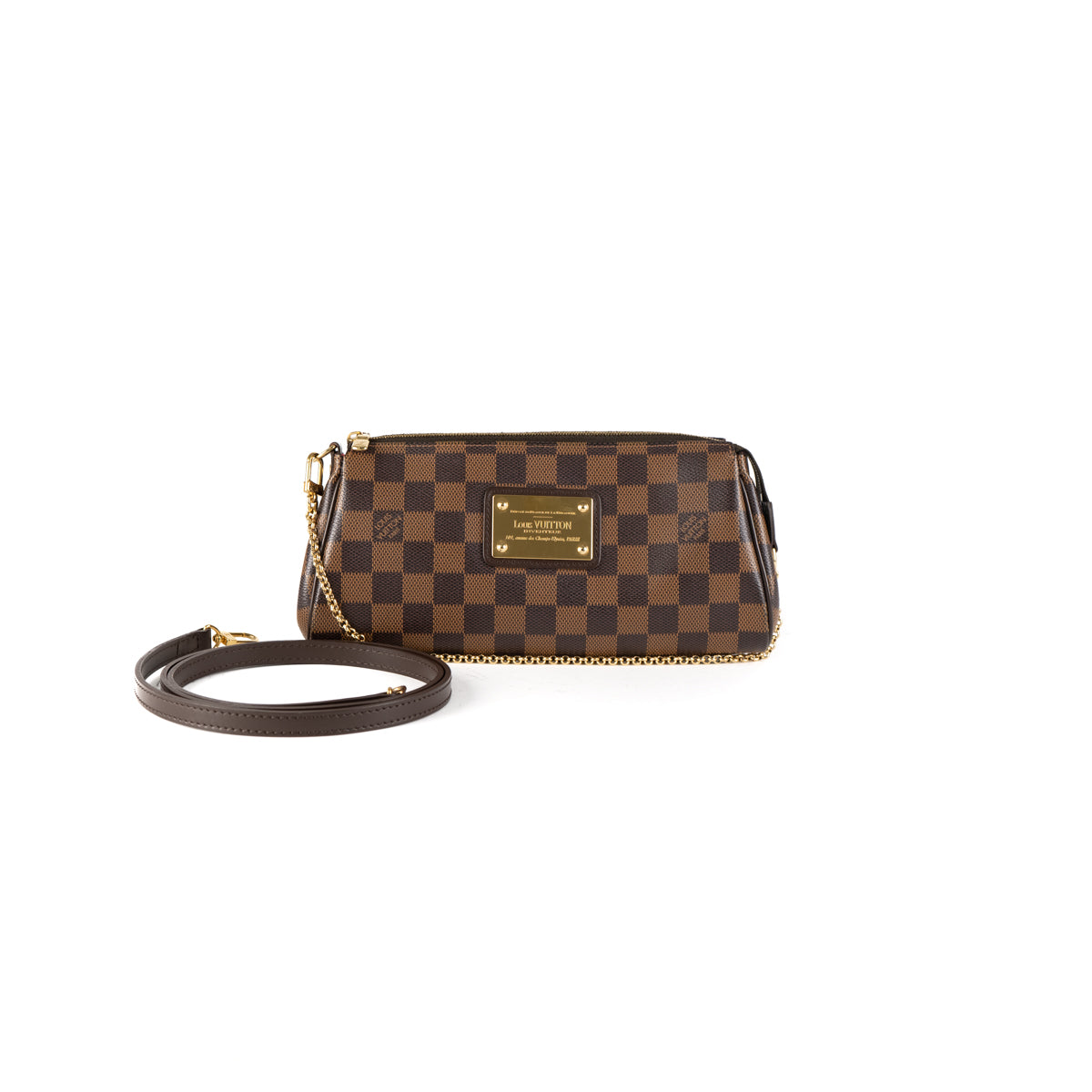 Louis Vuitton Eva Clutch Crossbody Damier Ebene - THE PURSE AFFAIR