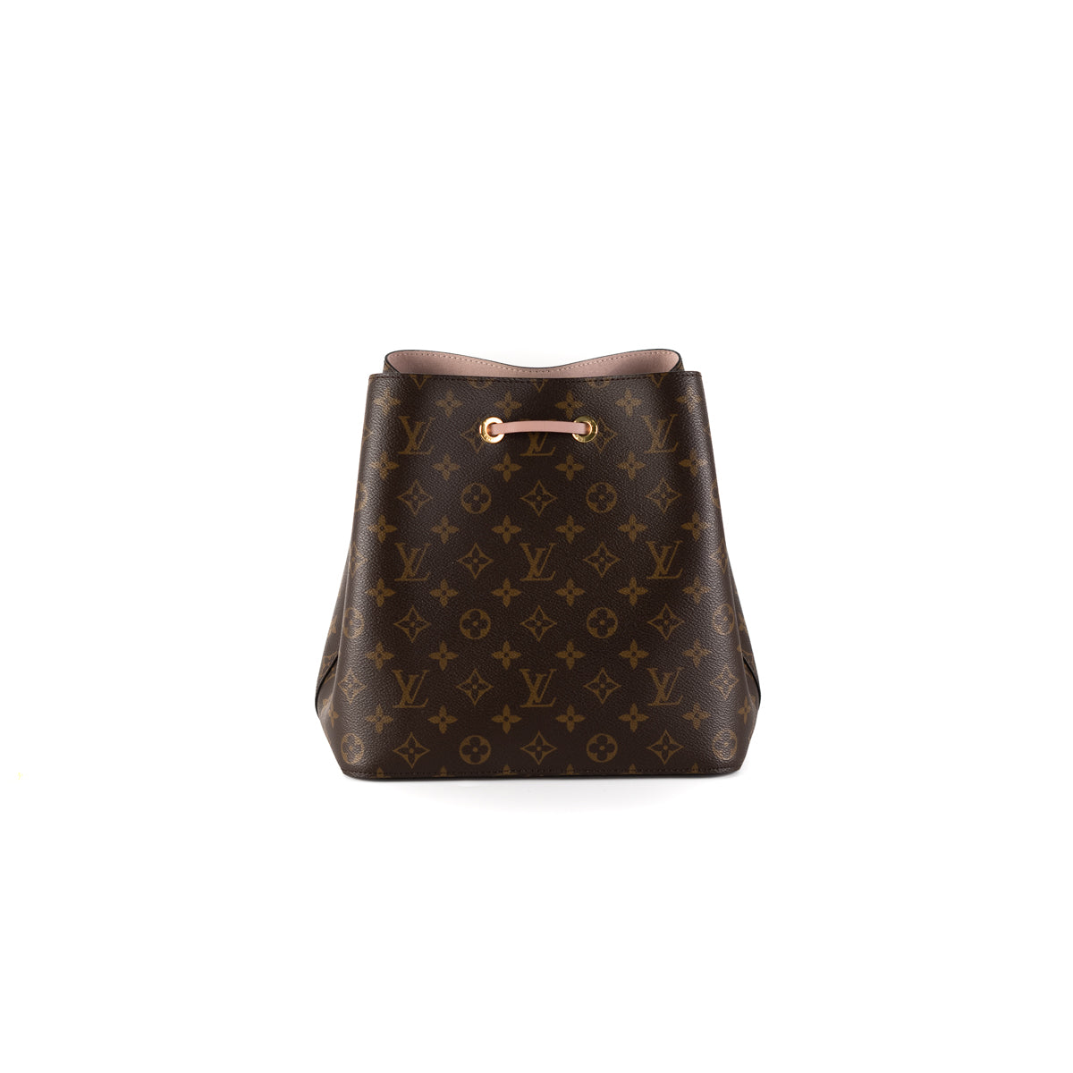 Louis Vuitton Neonoe Mm Rose Poudre Brown Monogram Canvas Shoulder Bag   MyDesignerly