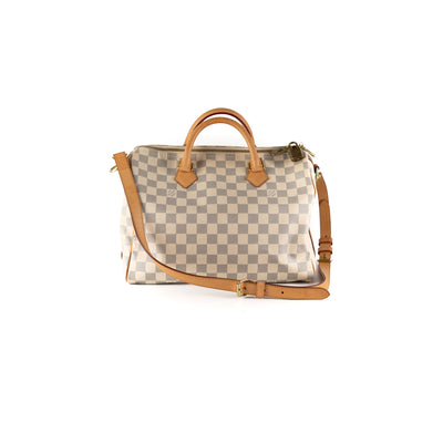 Louis Vuitton Speedy 30 Bandoliere Damier Azur - THE PURSE AFFAIR