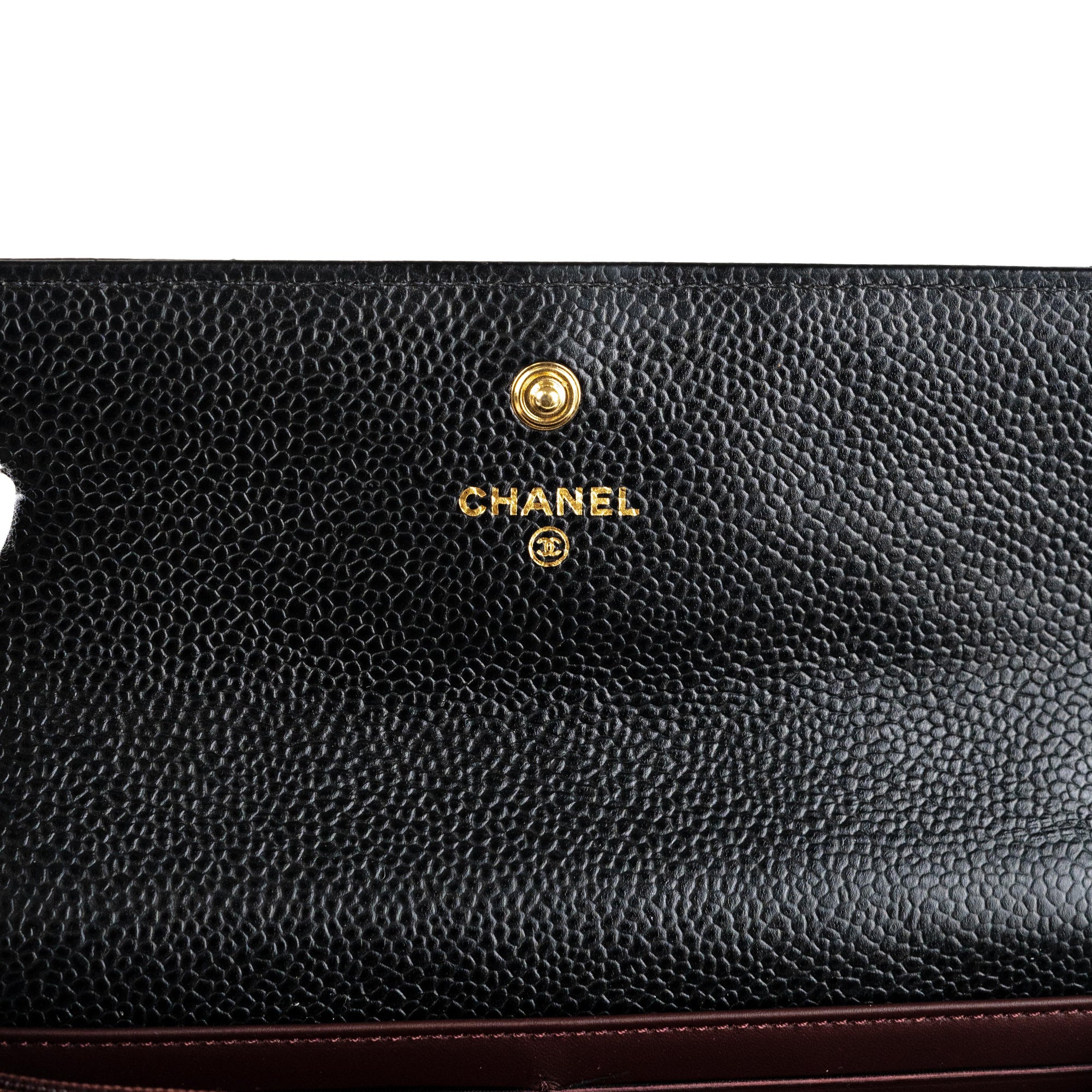 CHANEL Caviar Leather Long Flap Wallet (with Add-on Chain) – LA