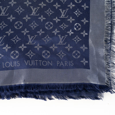 Louis Vuitton® Monogram Shine Shawl Night Blue. Size in 2023