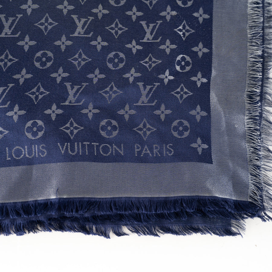 Louis Vuitton Monogram Shine Shawl Blue - THE PURSE AFFAIR