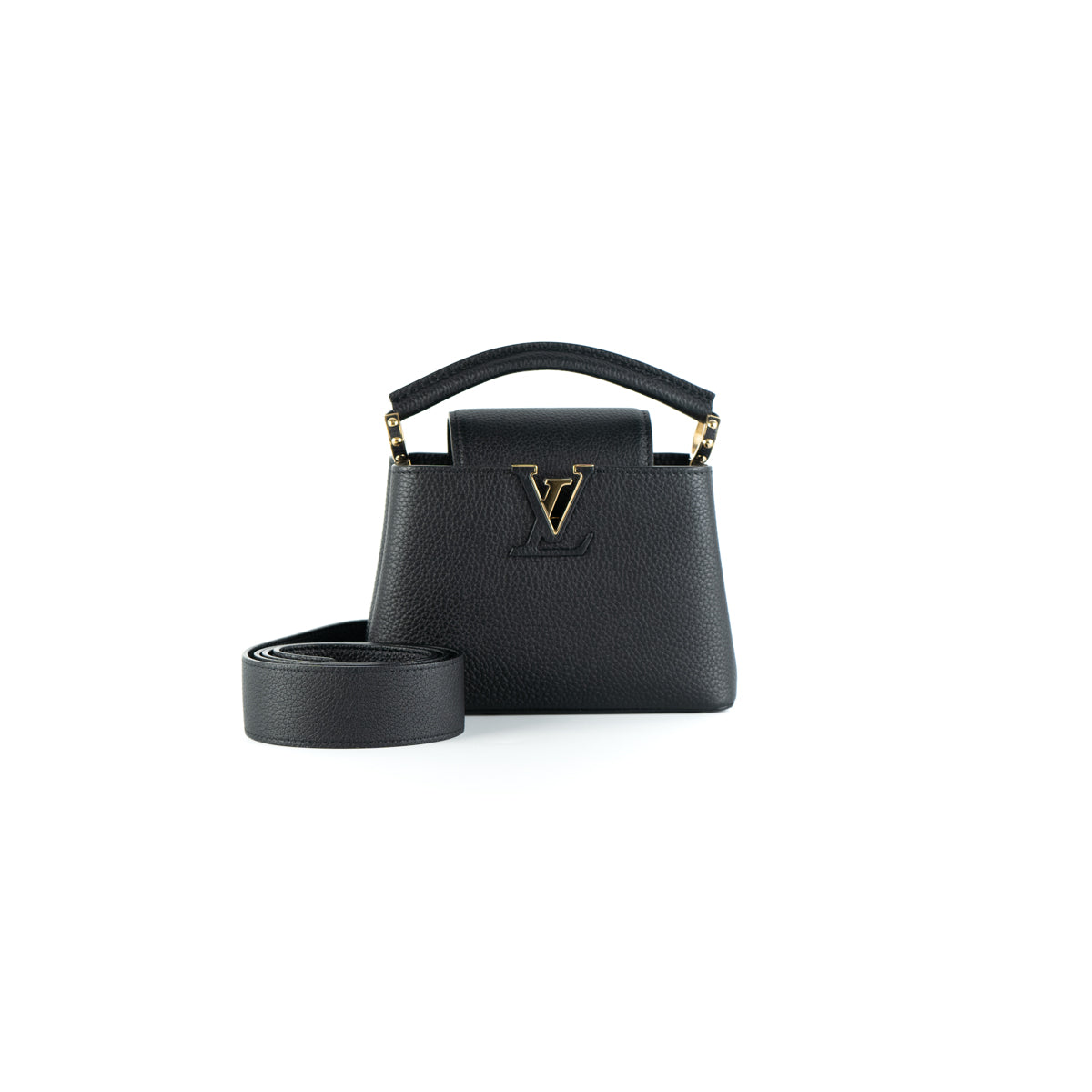 Louis Vuitton Python-Trimmed Taurillon Capucines Mini w/ Strap - Black Mini  Bags, Handbags - LOU494276