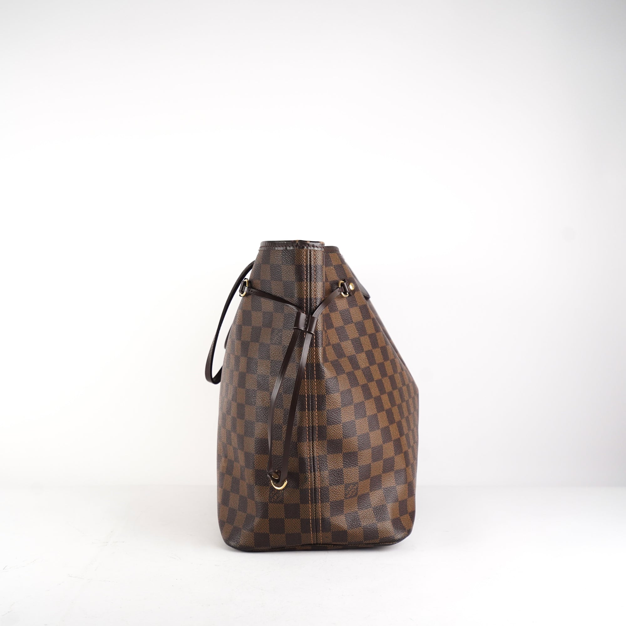 Louis Vuitton Neverfull GM Bag in Damier Ebène with Cherry Red Interior  2013 For Sale at 1stDibs