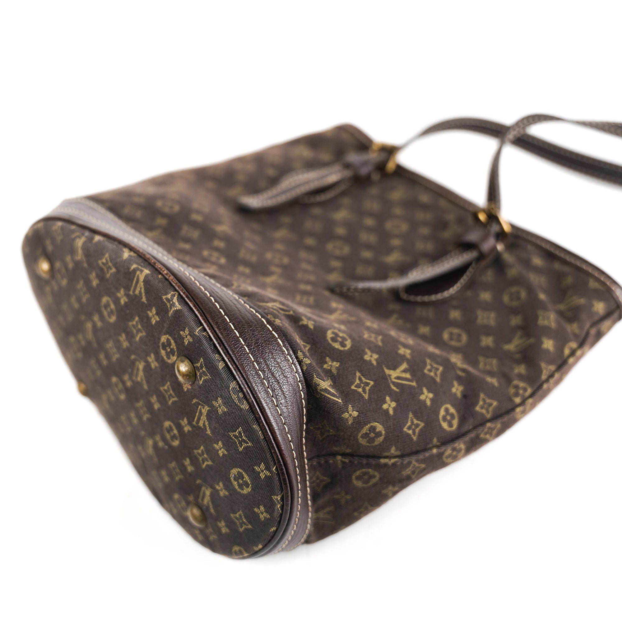 Bucket cloth handbag Louis Vuitton Brown in Cloth - 37004449