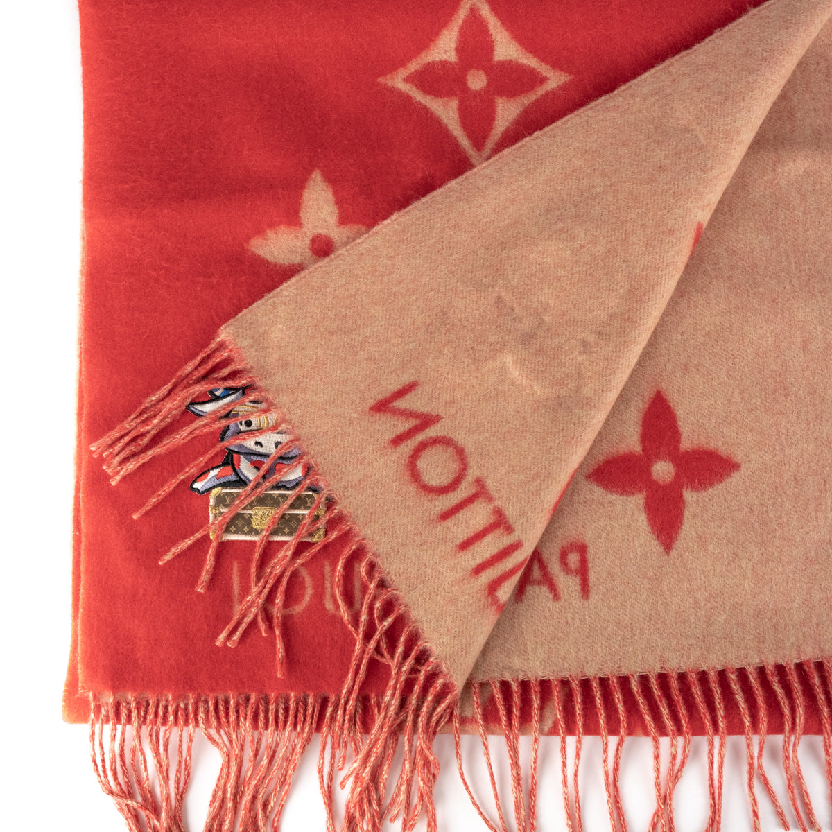 Louis Vuitton Nwt Rodeo Bandeau Red Limited Edition Silk Twilly Scarf