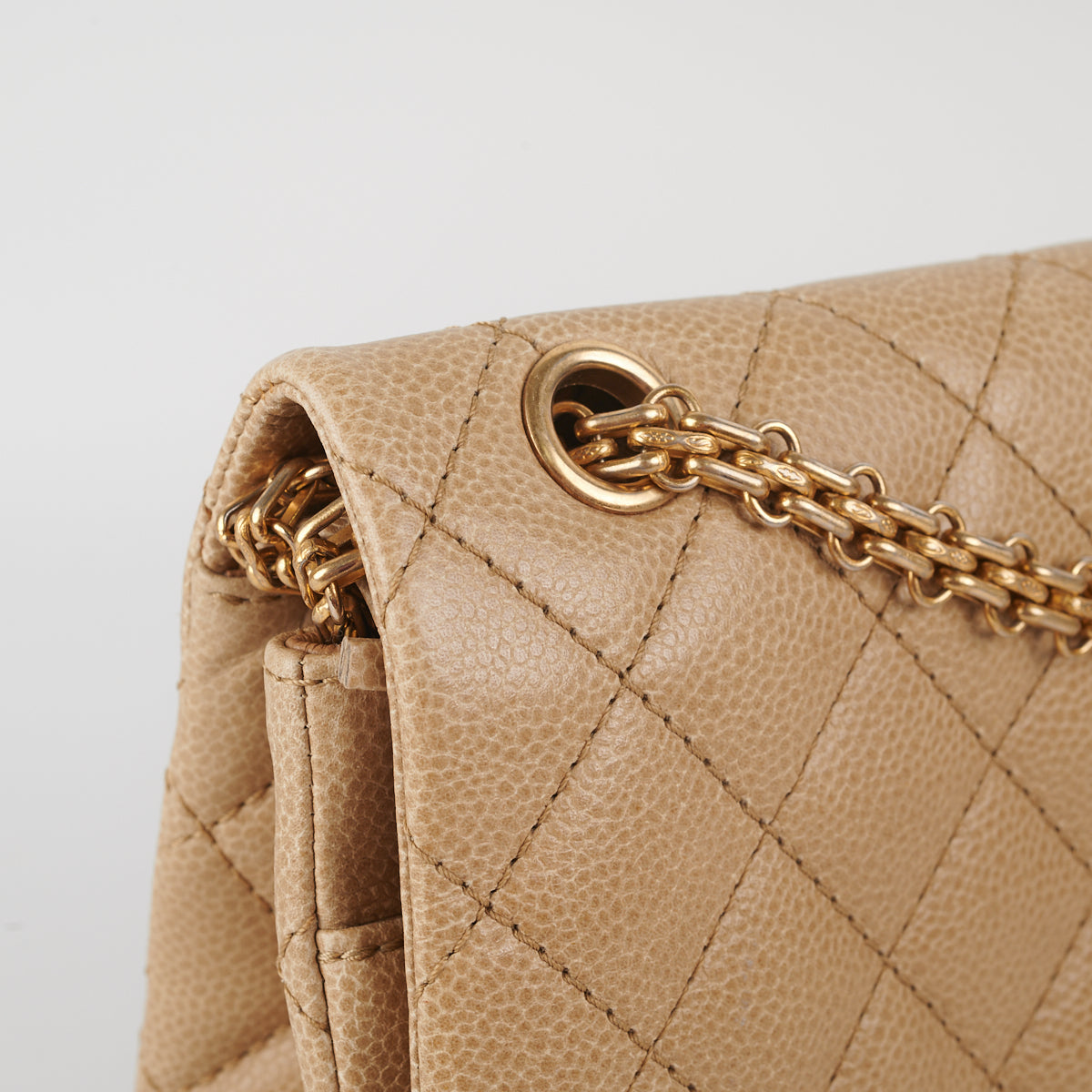 Chanel Mini Reissue 224 Beige Aged Calfskin Gold Hardware  Coco Approved  Studio
