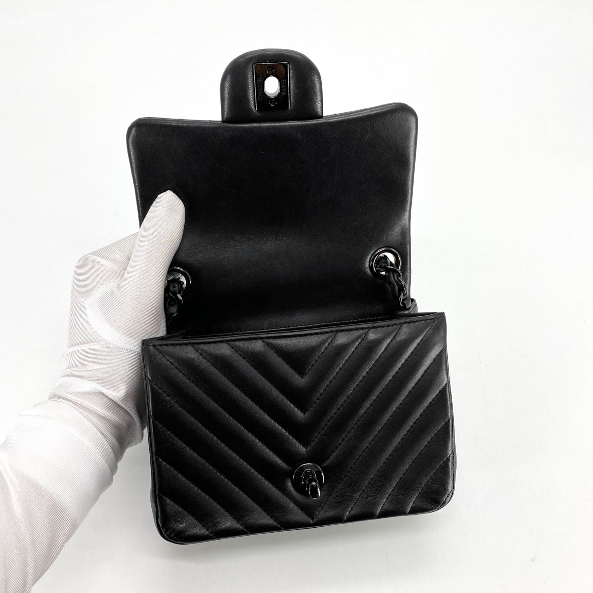 Authentic Chanel So Black Chevron Jumbo Double Flap Luxury Bags  Wallets  on Carousell