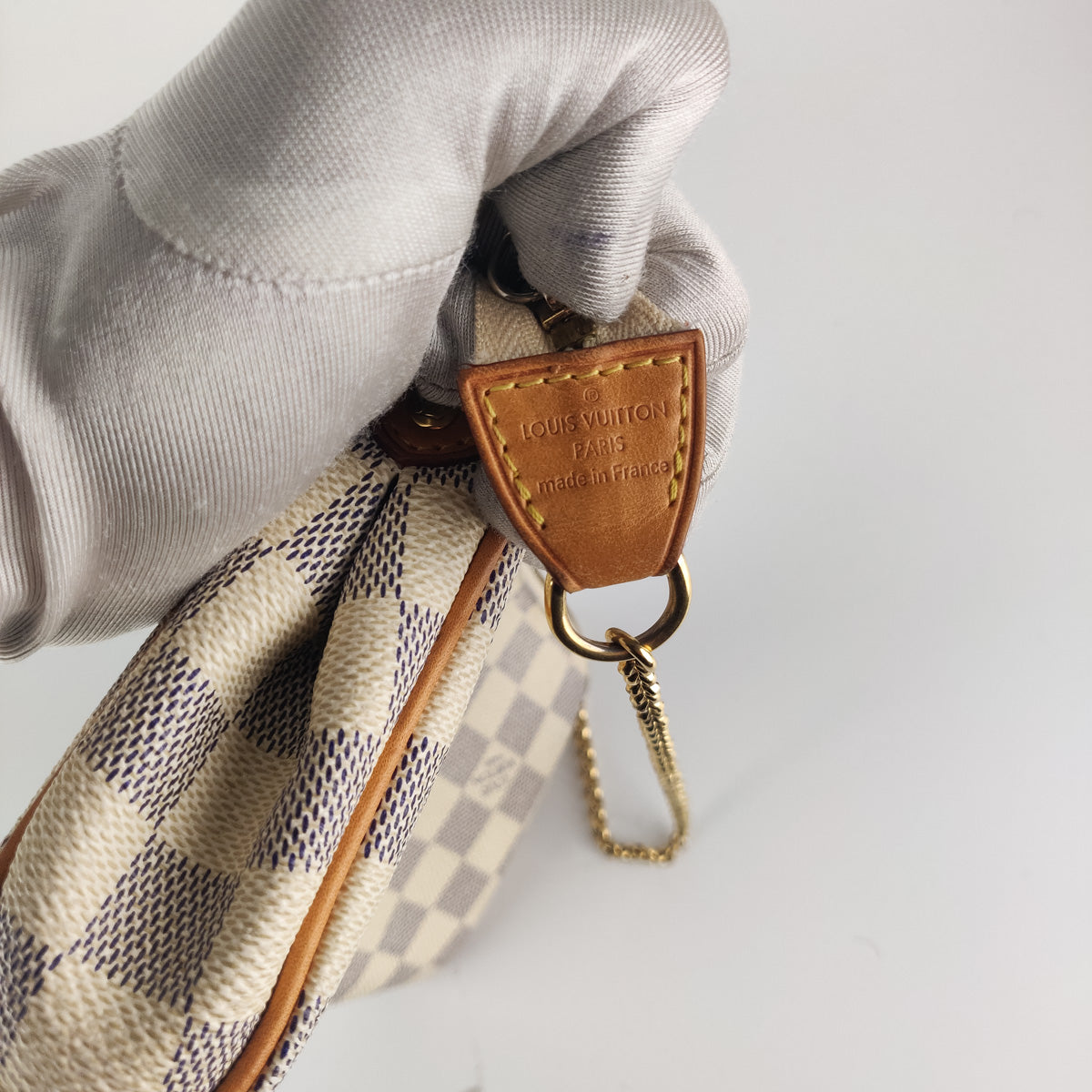 Louis Vuitton Damier Azur Eva Clutch Shoulder Bag - THE PURSE AFFAIR