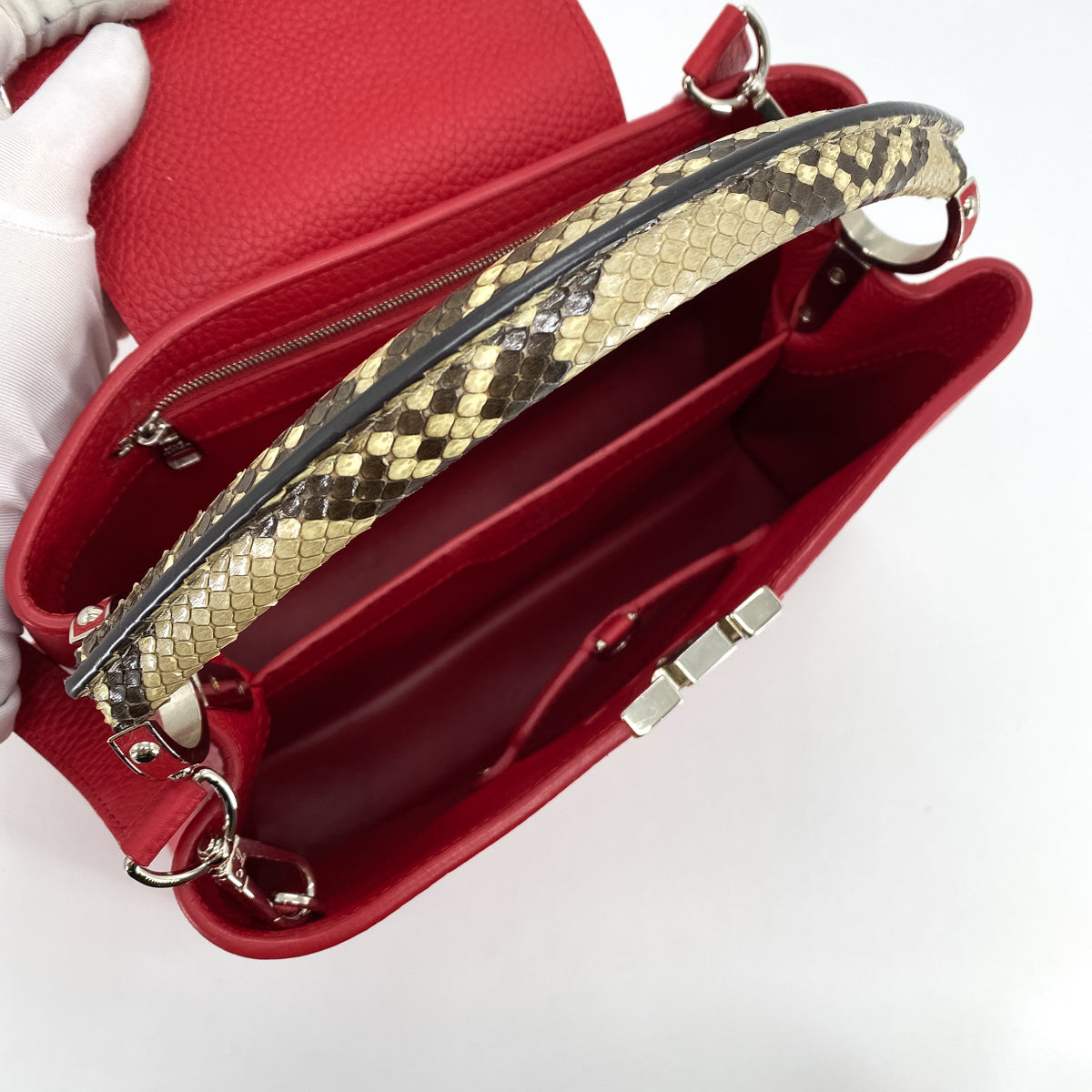 Louis Vuitton Harness Dragonne Bag Charm Red in Taurillon Leather with  Silver-tone - US