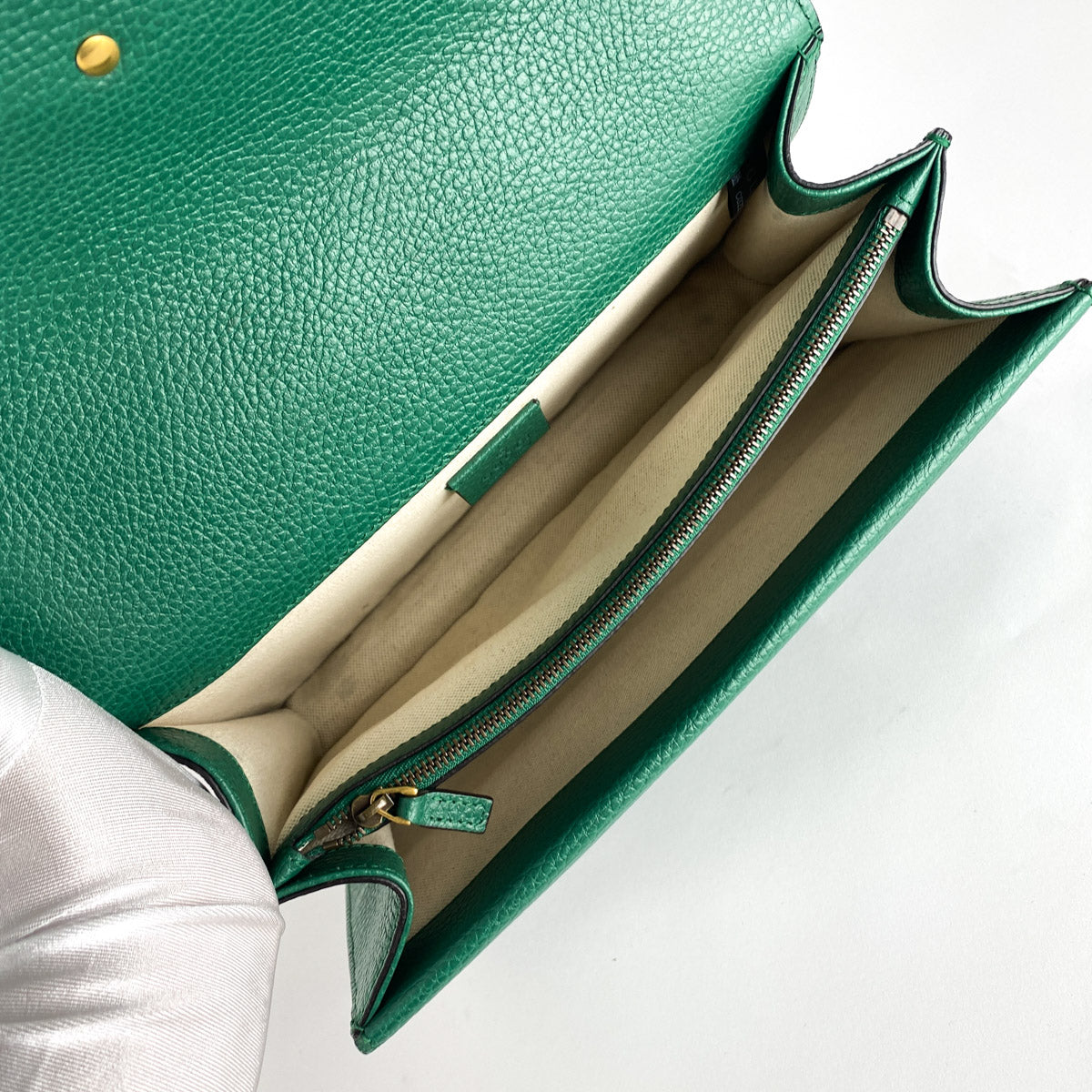 Gucci Small Dionysus Blooms Leather Shoulder Bag in Green –
