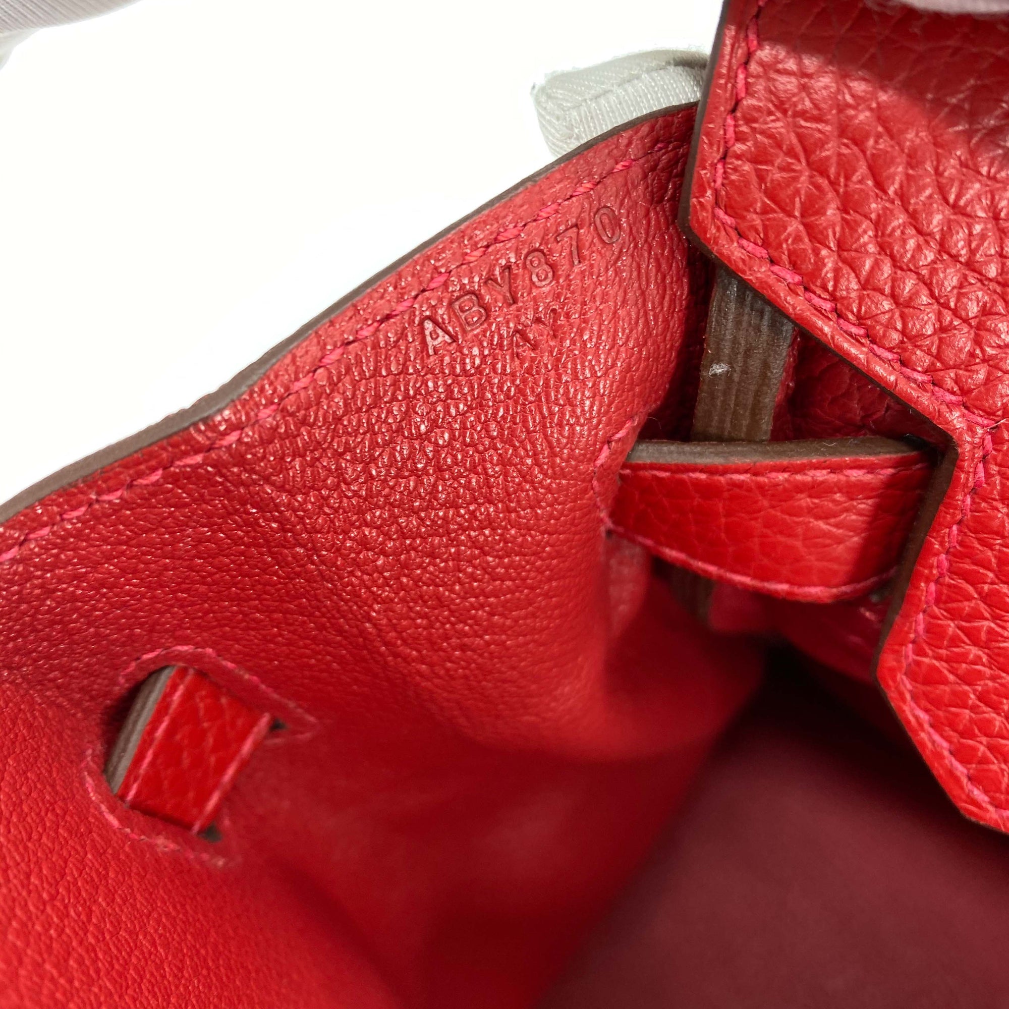 Hermes Rouge H Clemence/Swift Birkin 30 – The Closet