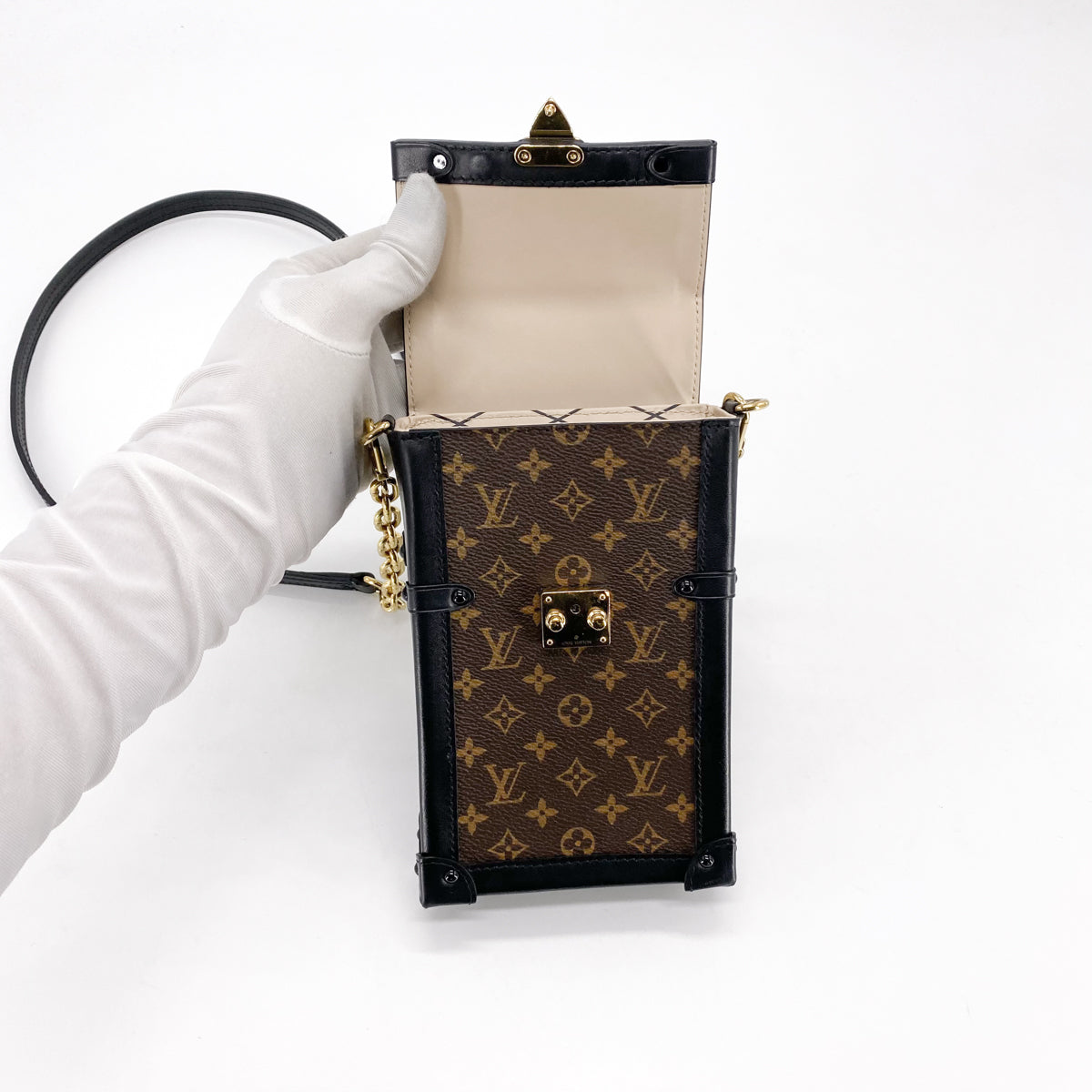 Trunk leather clutch bag Louis Vuitton Yellow in Leather - 20275501