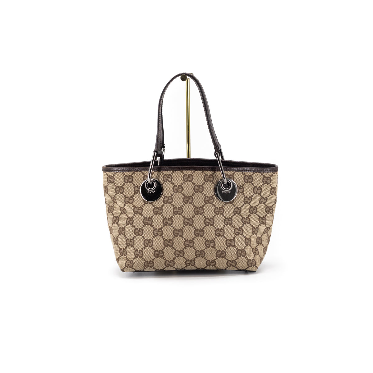 Gucci Canvas Monogram Tote Bag Black - THE PURSE AFFAIR