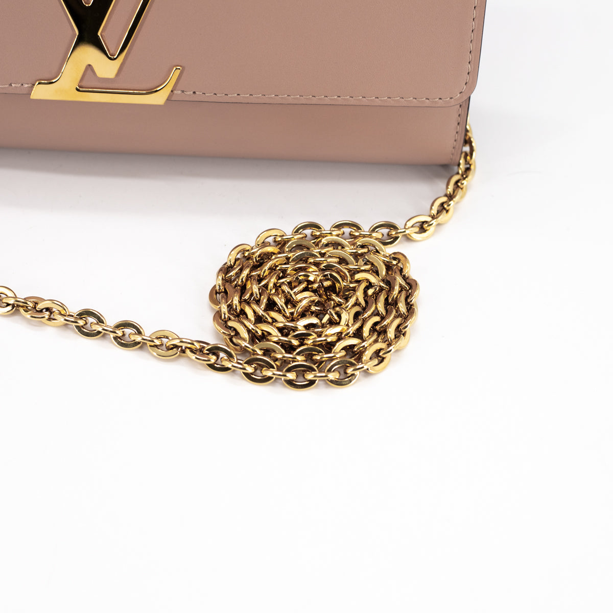 Louis Vuitton Red Chain Louise GM Golden Leather Metal Pony-style
